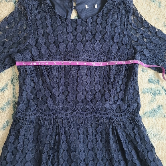 Navy Lace Overlay Dress - Midnight Era - Picture 6 of 8